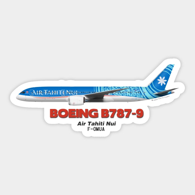 Boeing B787-9 - Air Tahiti Nui Sticker by TheArtofFlying